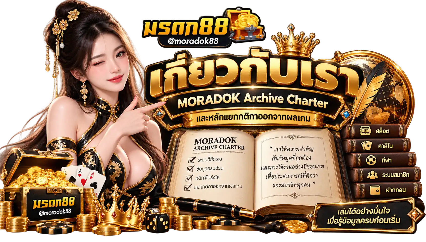 เกี่ยวกับเรา moradok88 เปิด MORADOK Archive Charter และหลักแยกกติกาออกจากผลเกม